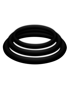 JOYDIVISION POTENZDUO - PLUS PACK 3 ANILLOS PARA PENE NEGRO - S, M, L