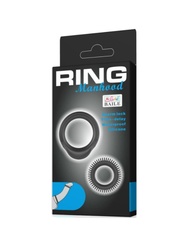 BAILE - KIT 2 ANILLOS SILICONA RING MANHOOD