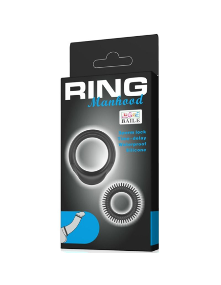BAILE - KIT 2 ANILLOS SILICONA RING MANHOOD