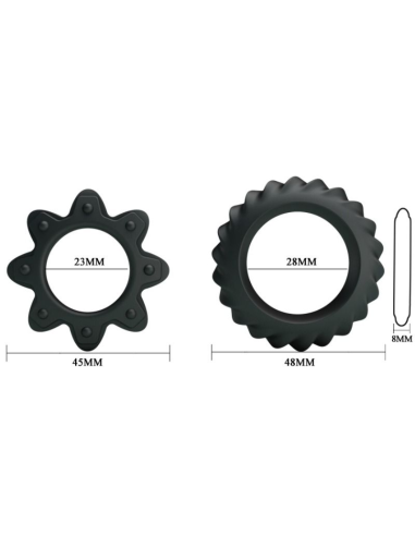 BAILE - KIT 2 ANILLOS SILICONA RING FLOWERING