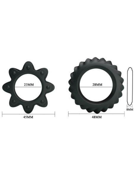 BAILE - KIT 2 ANILLOS SILICONA RING FLOWERING