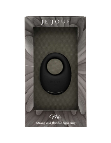 JE JOUE - MIO ANILLO PARA EL PENE VIBRADOR FUERTE Y FLEXIBLE NEGRO
