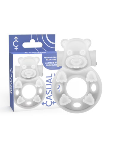 CASUAL LOVE - 26 ANILLO VIBRADOR CONEJITO TRANSPARENTE