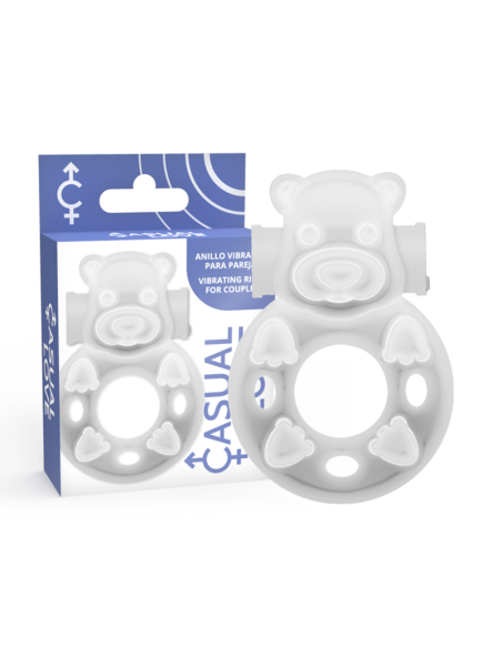 CASUAL LOVE - 26 ANILLO VIBRADOR CONEJITO TRANSPARENTE