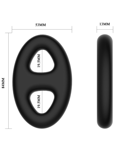 CRAZY BULL - ANILLO DOBLE SILICONA OVALADO