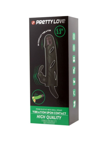 PRETTY LOVE - FUNDA SILICONA CON VIBRACIÓN 14 CM 2.0