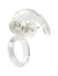 SEVEN CREATIONS - ANILLO VIBRADOR DE SILICONA TRANSPARENTE