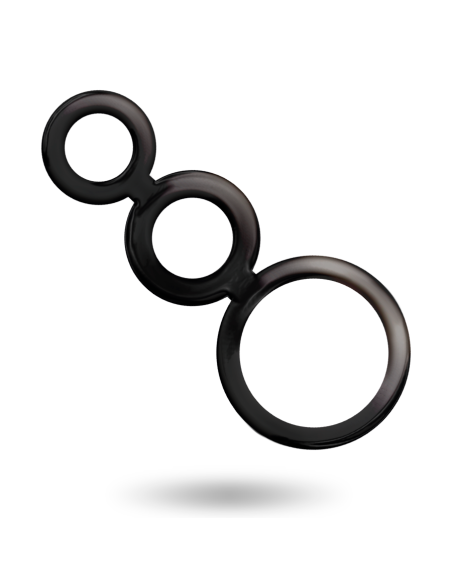 ADDICTED TOYS - SET ANILLOS PENE Y TESTÍCULOS - AHUMADO