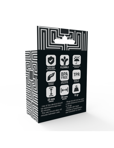 ADDICTED TOYS - SET 3 ANILLOS PENE NEGRO