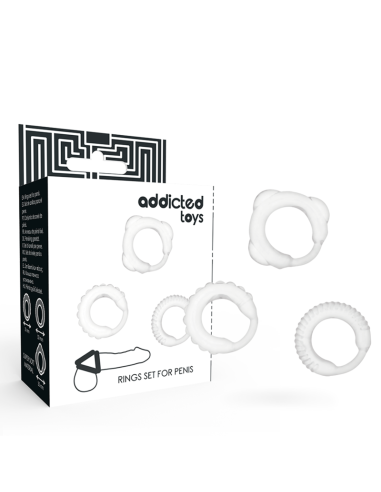 ADDICTED TOYS - SET 3 ANILLOS PENE CLEAR
