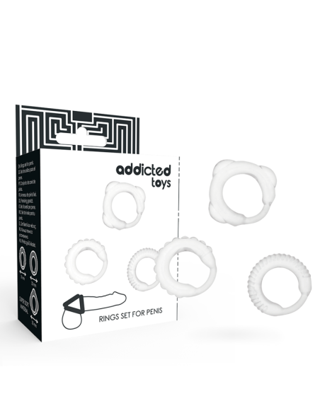 ADDICTED TOYS - SET 3 ANILLOS PENE CLEAR