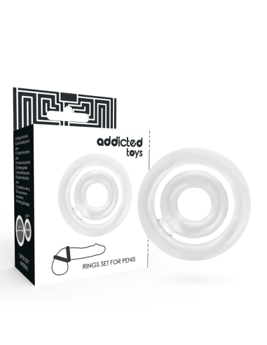 ADDICTED TOYS - POTENZ SET ANILLOS PENE CLEAR