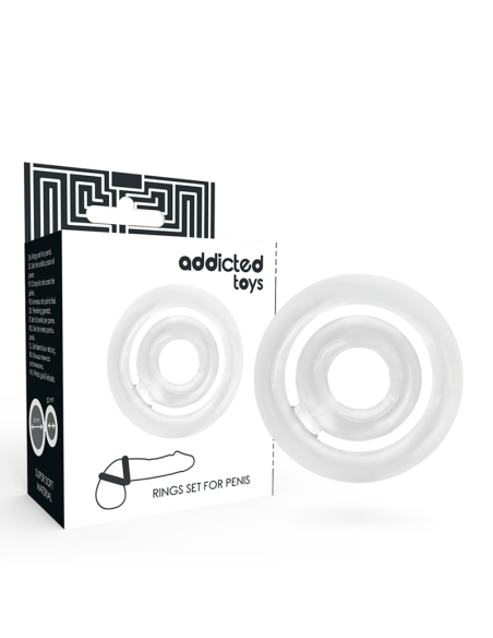 ADDICTED TOYS - POTENZ SET ANILLOS PENE CLEAR