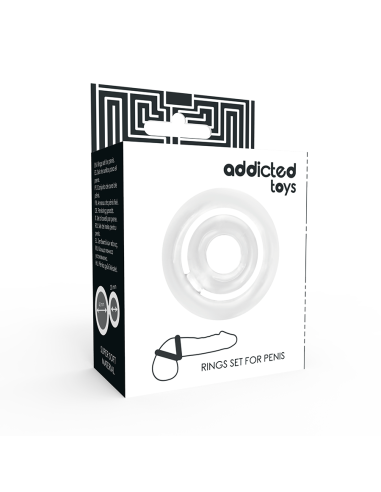 ADDICTED TOYS - POTENZ SET ANILLOS PENE CLEAR