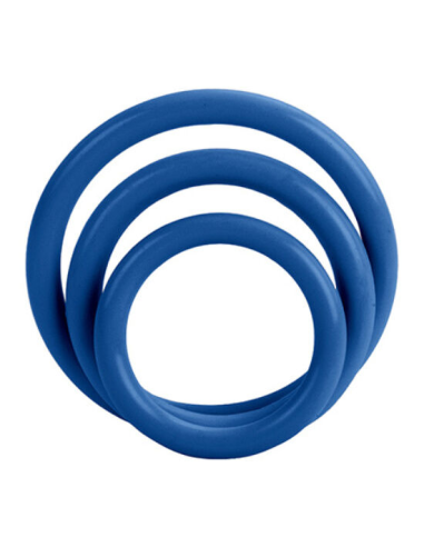CALEXOTICS - SET TRES ANILLAS AZUL ERECCIÓN