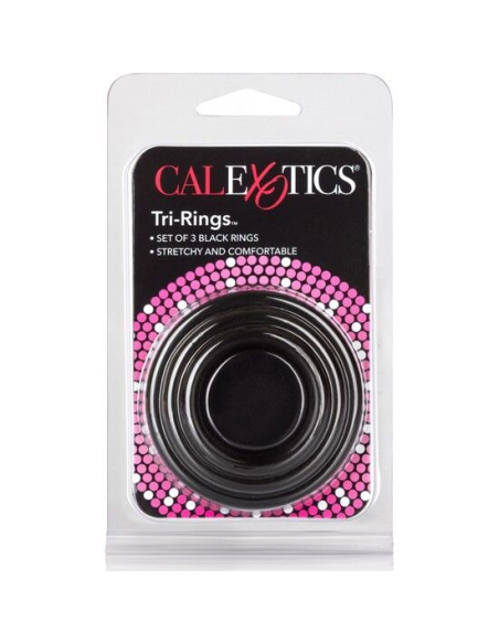 CALEXOTICS - SET TRES ANILLAS NEGRO ERECCIÓN