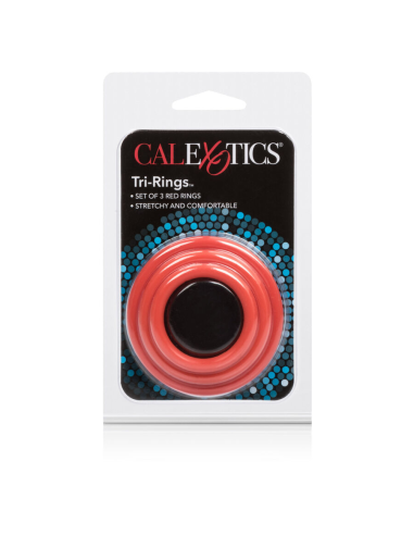 CALEXOTICS - SET TRES ANILLAS ERECCIÓN ROJO