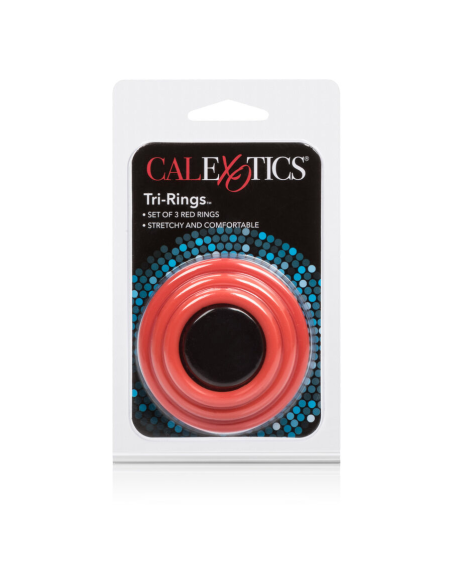 CALEXOTICS - SET TRES ANILLAS ERECCIÓN ROJO