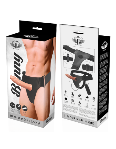 HARNESS ATTRACTION - ARNÉS HUECO BENNY CON VIBRADOR 15 CM -O- 4.5 CM