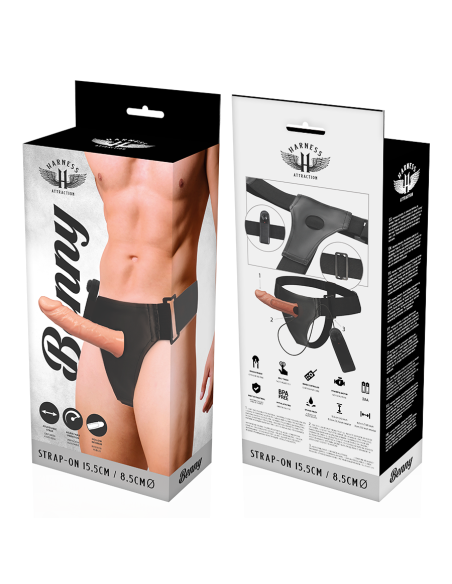 HARNESS ATTRACTION - ARNÉS HUECO BENNY CON VIBRADOR 15 CM -O- 4.5 CM