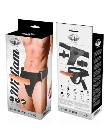 HARNESS ATTRACTION - ARNÉS HUECO WILLIAN CON VIBRADOR 17 CM -O- 4.5 CM