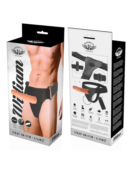 HARNESS ATTRACTION - ARNÉS HUECO WILLIAN CON VIBRADOR 17 CM -O- 4.5 CM