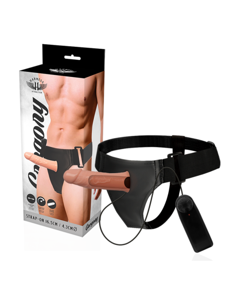 HARNESS ATTRACTION - ARNÉS HUECO GREGORY CON VIBRADOR 16.5 CM -O- 4.3 CM