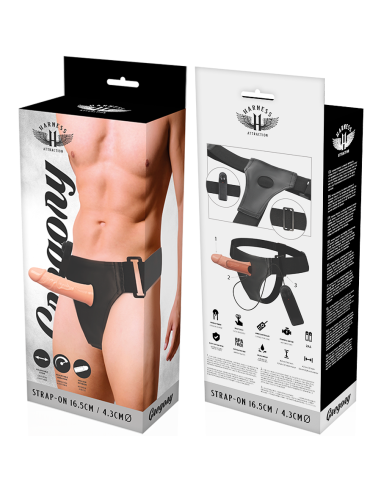 HARNESS ATTRACTION - ARNÉS HUECO GREGORY CON VIBRADOR 16.5 CM -O- 4.3 CM