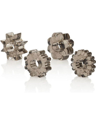 CALEXOTICS - BASIC SET 4 ANILLAS PENE TPR