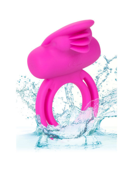 CALEXOTICS - DUAL CLIT FLICKER ENHANCER DOBLE ANILLO VIBRADOR DE SILICONA ROSA