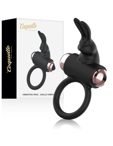 COQUETTE CHIC DESIRE - COCK RING ANILLO VIBRADOR NEGRO - GOLD