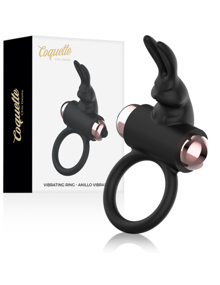 COQUETTE CHIC DESIRE - COCK RING ANILLO VIBRADOR NEGRO - GOLD