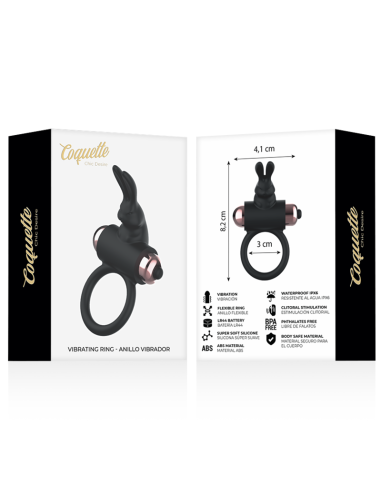 COQUETTE CHIC DESIRE - COCK RING ANILLO VIBRADOR NEGRO - GOLD