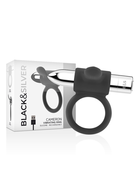 BLACKandSILVER - CAMERON ANILLO RECARGABLE SILVER