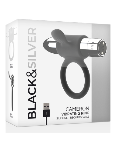 BLACKandSILVER - CAMERON ANILLO RECARGABLE SILVER