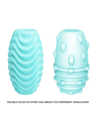 PRETTY LOVE - HUEVO MASTURBADOR DOBLE CARA TURQUESA