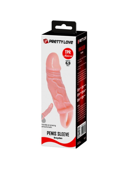 BAILE - FUNDA EXTENSORA PENE CON STRAP PARA TESTÍCULOS 13.5 CM