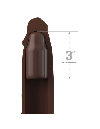 FANTASY X- TENSIONS - PIPEDREAMS SLEEVE 22,86 CM 7,62 CM PLUG BROWN