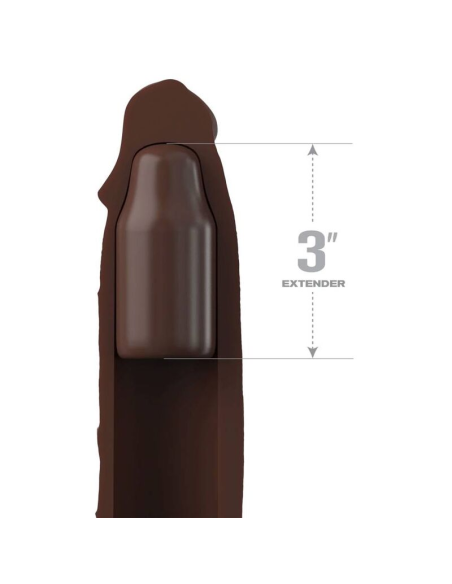 FANTASY X- TENSIONS - PIPEDREAMS SLEEVE 22,86 CM 7,62 CM PLUG BROWN