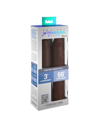 FANTASY X- TENSIONS - PIPEDREAMS SLEEVE 22,86 CM 7,62 CM PLUG BROWN