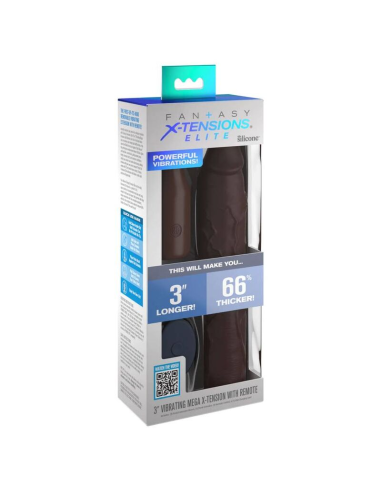 FANTASY X- TENSIONS - PIPEDREAMS SLEEVE 22,86 CM 7,62 CM PLUG REMOTE BROWN