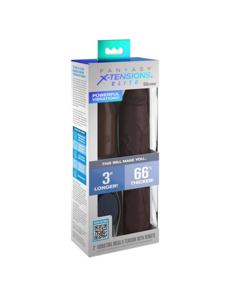 FANTASY X- TENSIONS - PIPEDREAMS SLEEVE 22,86 CM 7,62 CM PLUG REMOTE BROWN