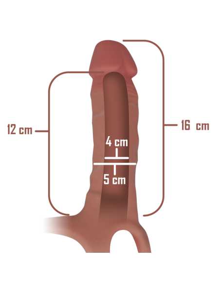 INTENSE - ARNÉS HUECO CON DILDO SILICONA 16 X 3.5 CM