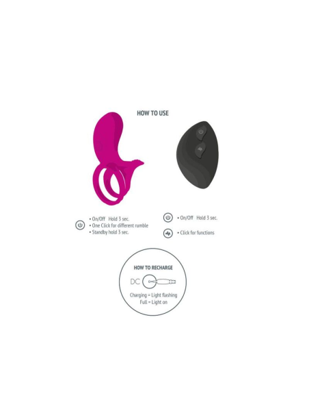 XOCOON - ANILLO VIBRADOR PARA PAREJAS FUCSIA