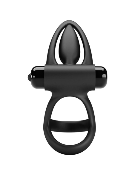 PRETTY LOVE - ANILLO VIBRADOR 10 VIBRACIONES SILICONA NEGRO