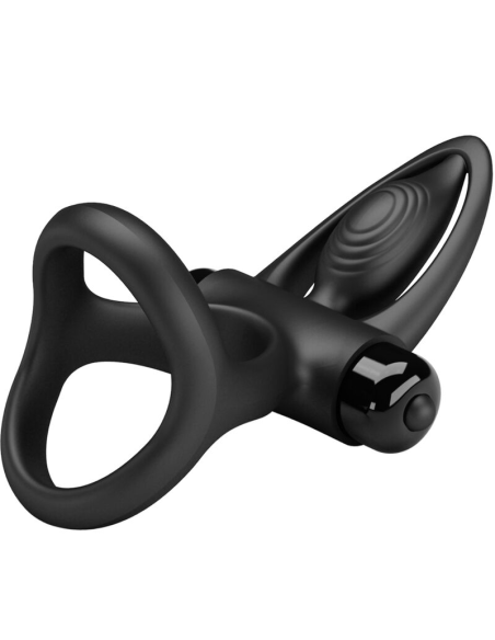 PRETTY LOVE - ANILLO VIBRADOR 10 VIBRACIONES SILICONA NEGRO