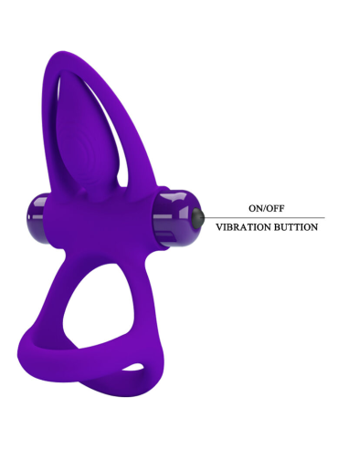 PRETTY LOVE - ANILLO VIBRADOR 10 VIBRACIONES SILICONA VIOLETA