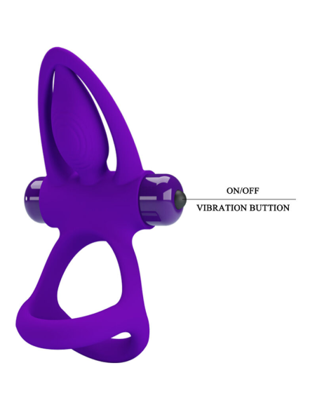 PRETTY LOVE - ANILLO VIBRADOR 10 VIBRACIONES SILICONA VIOLETA