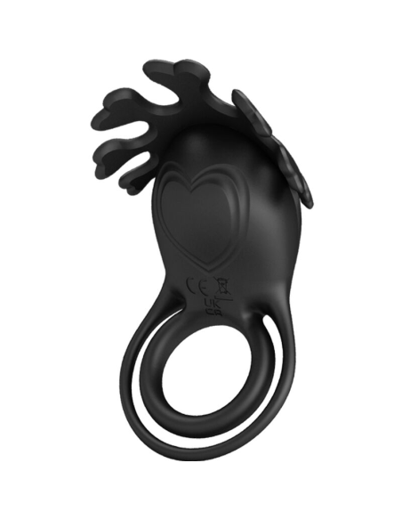 PRETTY LOVE - RUBEN ANILLO VIBRADOR 7 VIBRACIONES SILICONA NEGRO