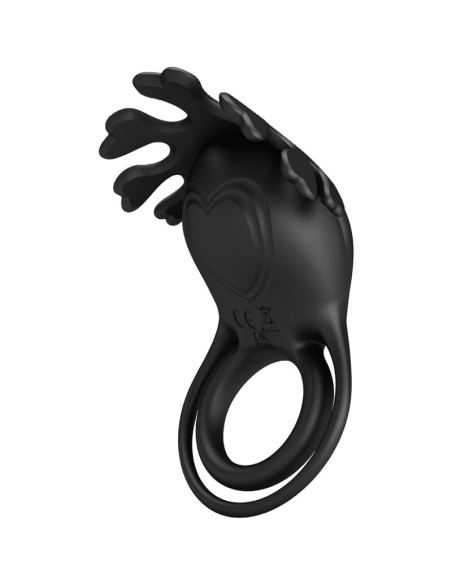 PRETTY LOVE - RUBEN ANILLO VIBRADOR 7 VIBRACIONES SILICONA NEGRO